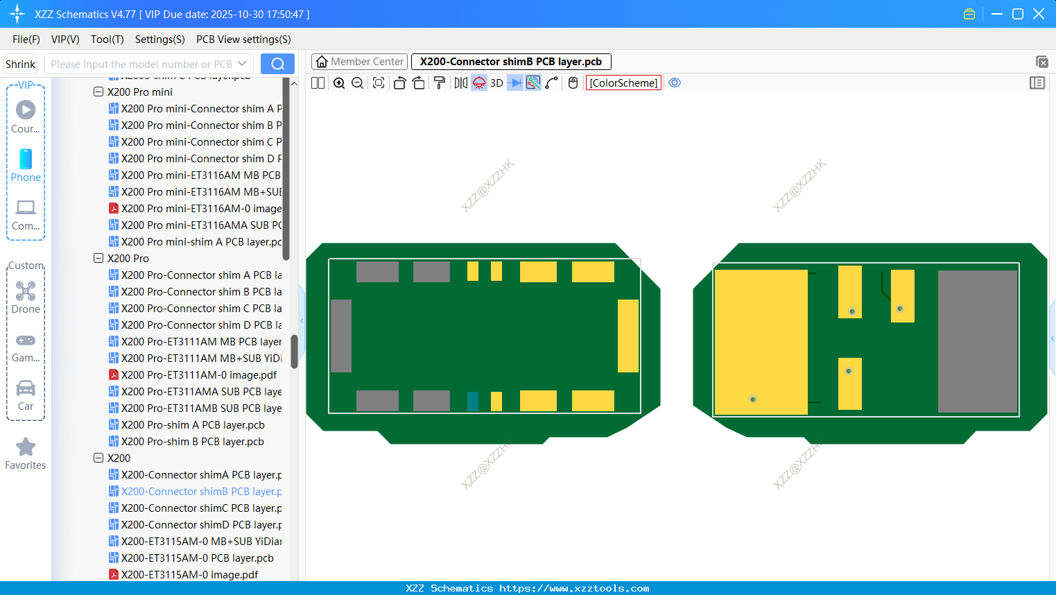 VIVO X200-Connector ShimB PCB Layer